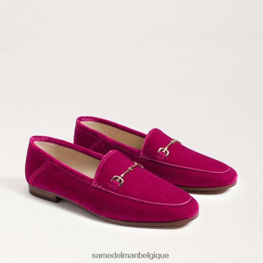 mocassin Loraine Sam Edelman femmes velours framboise JZ0XZ035 chaussure