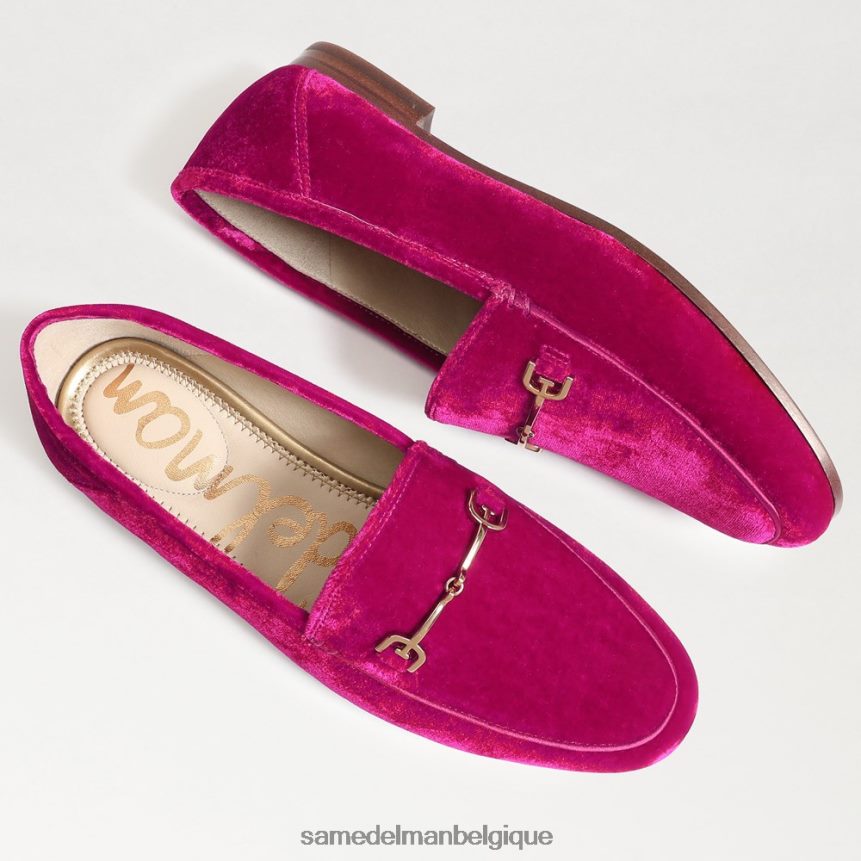 mocassin Loraine Sam Edelman femmes velours framboise JZ0XZ035 chaussure