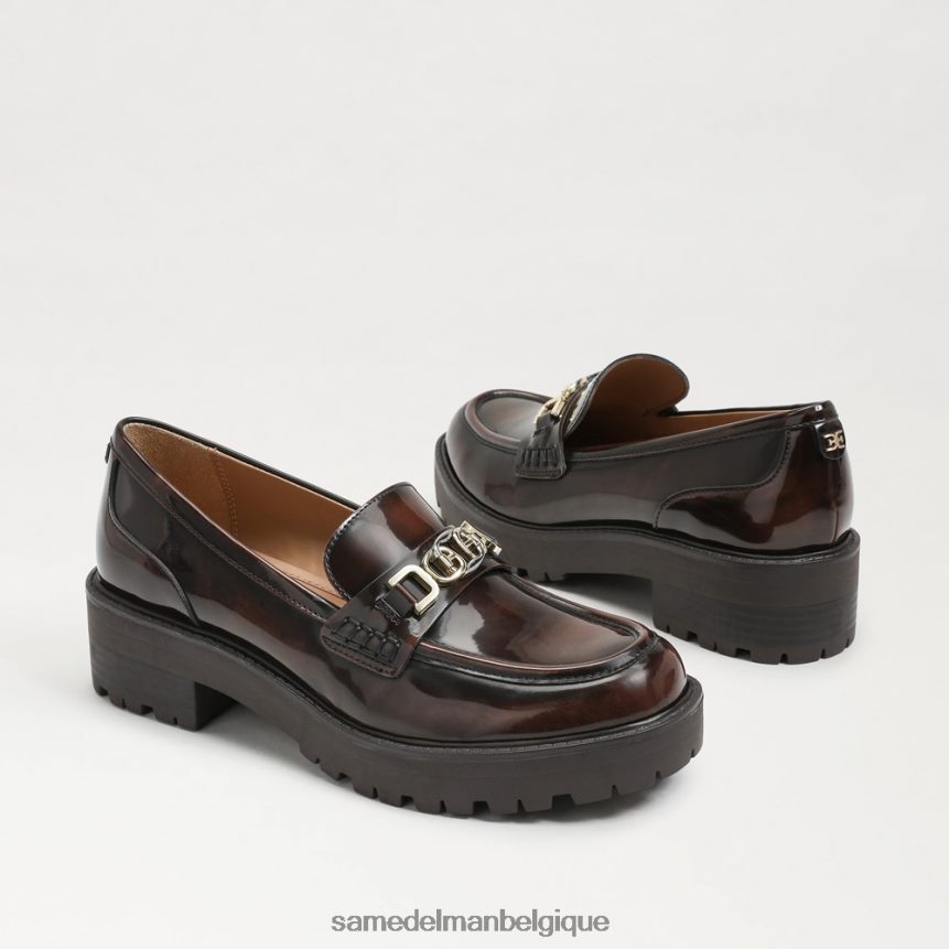 mocassins à semelle crantée teagan Sam Edelman femmes châtaigne JZ0XZ0396 chaussure