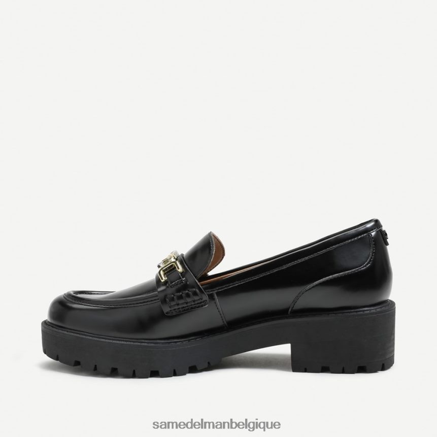 mocassins à semelle crantée teagan Sam Edelman femmes vernis noir JZ0XZ0395 chaussure