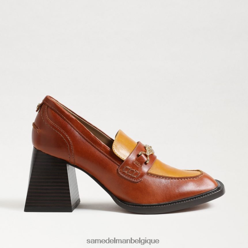 mocassins à talon bloc quincy Sam Edelman femmes brun rouille JZ0XZ0630 chaussure