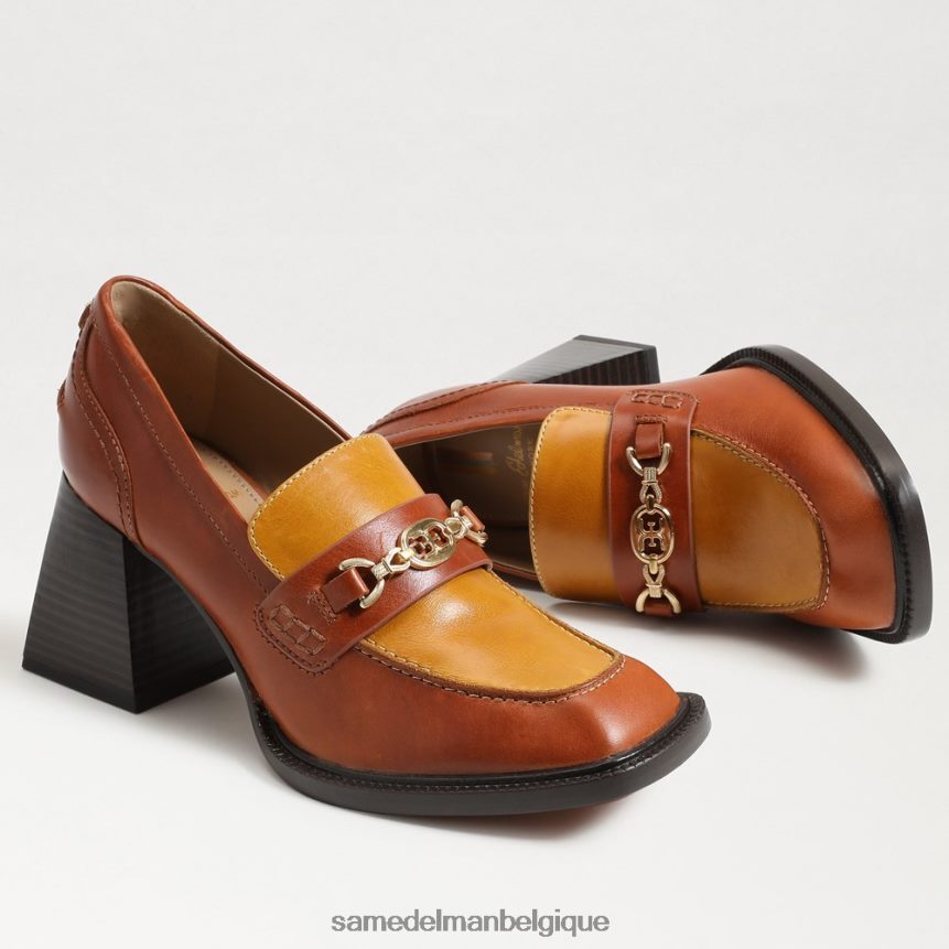 mocassins à talon bloc quincy Sam Edelman femmes brun rouille JZ0XZ0630 chaussure