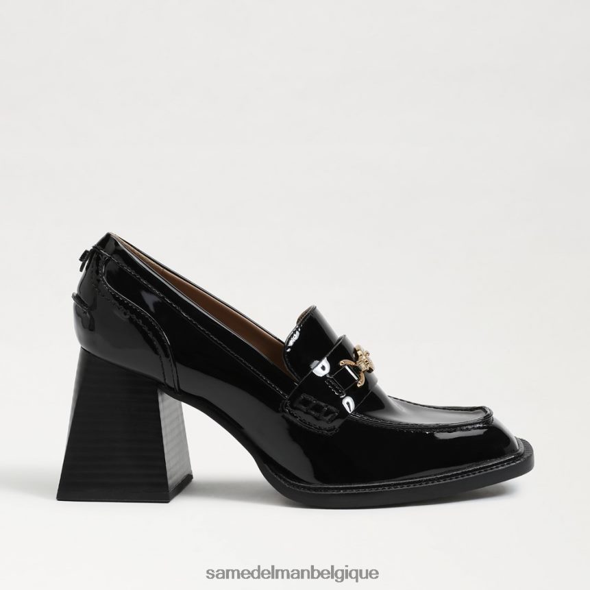 mocassins à talon bloc quincy Sam Edelman femmes vernis noir JZ0XZ0631 chaussure