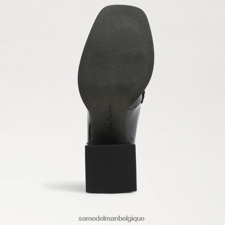 mocassins à talon bloc quincy Sam Edelman femmes vernis noir JZ0XZ0631 chaussure