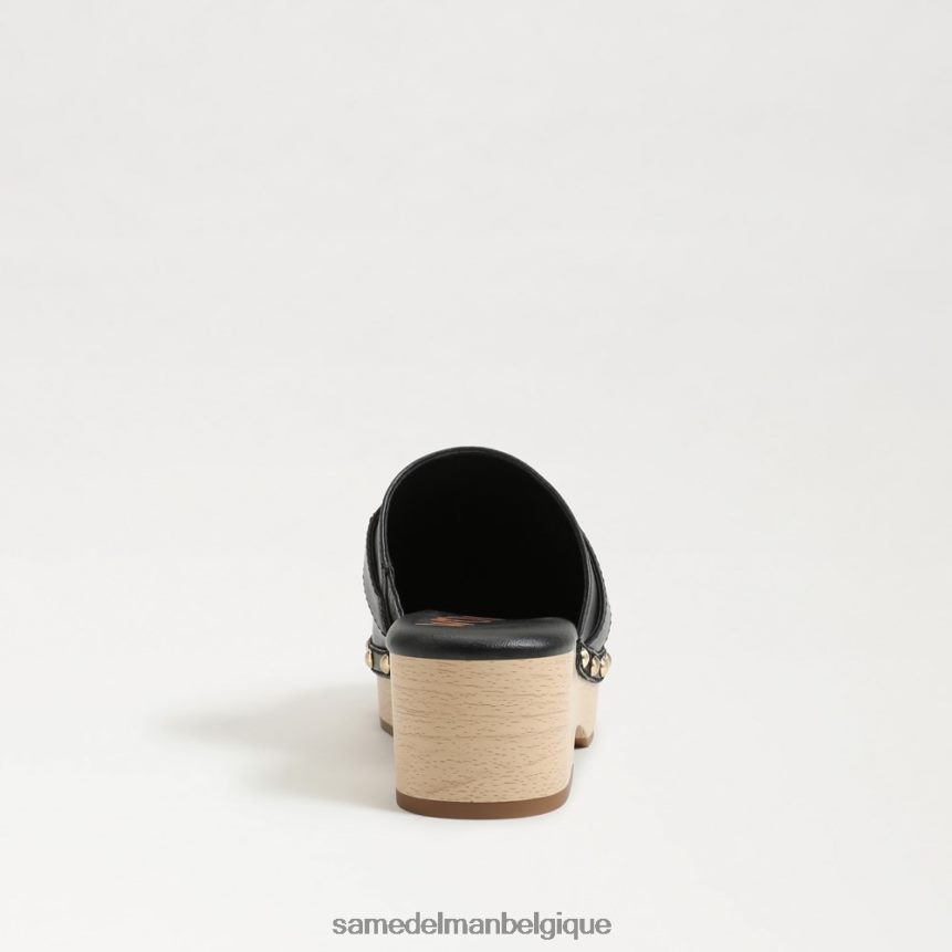 kaye sabot Sam Edelman femmes Cuir noir JZ0XZ0442 chaussure