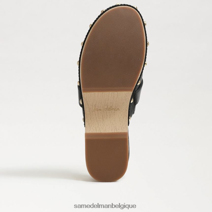 kaye sabot Sam Edelman femmes Cuir noir JZ0XZ0442 chaussure