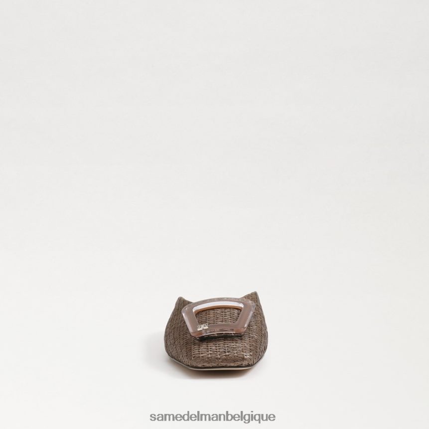 mule à boucle en lin Sam Edelman femmes café JZ0XZ0653 chaussure