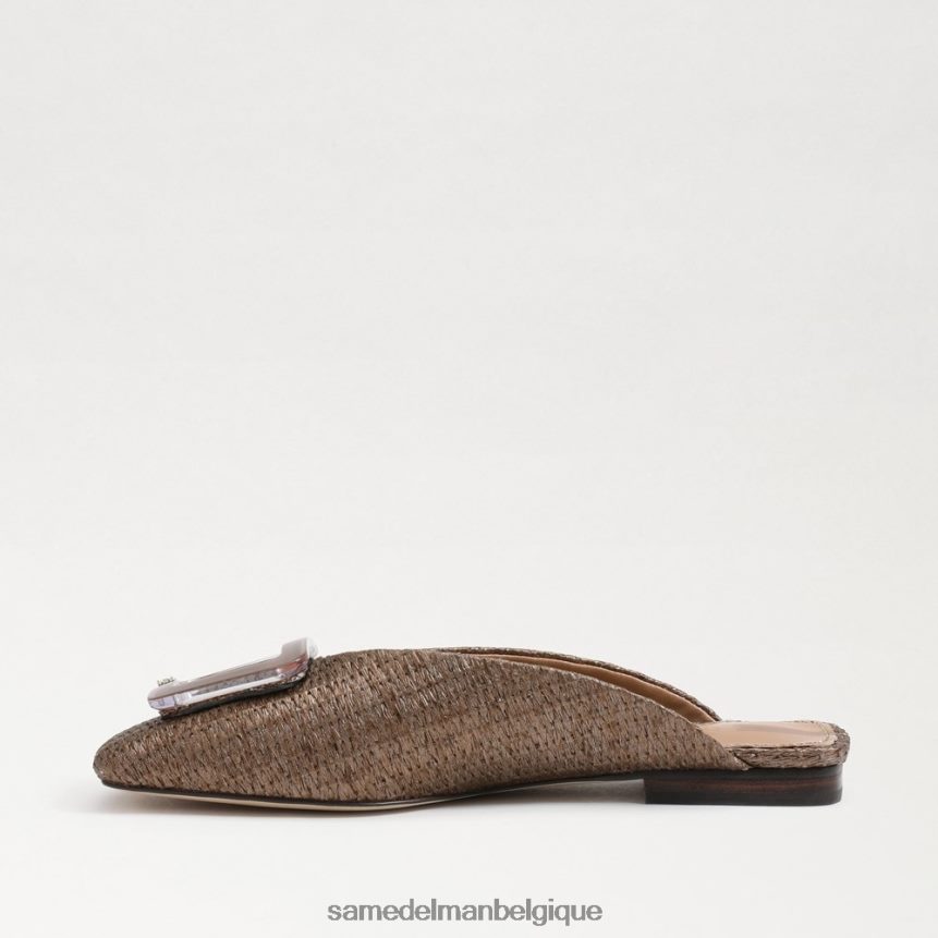 mule à boucle en lin Sam Edelman femmes café JZ0XZ0653 chaussure