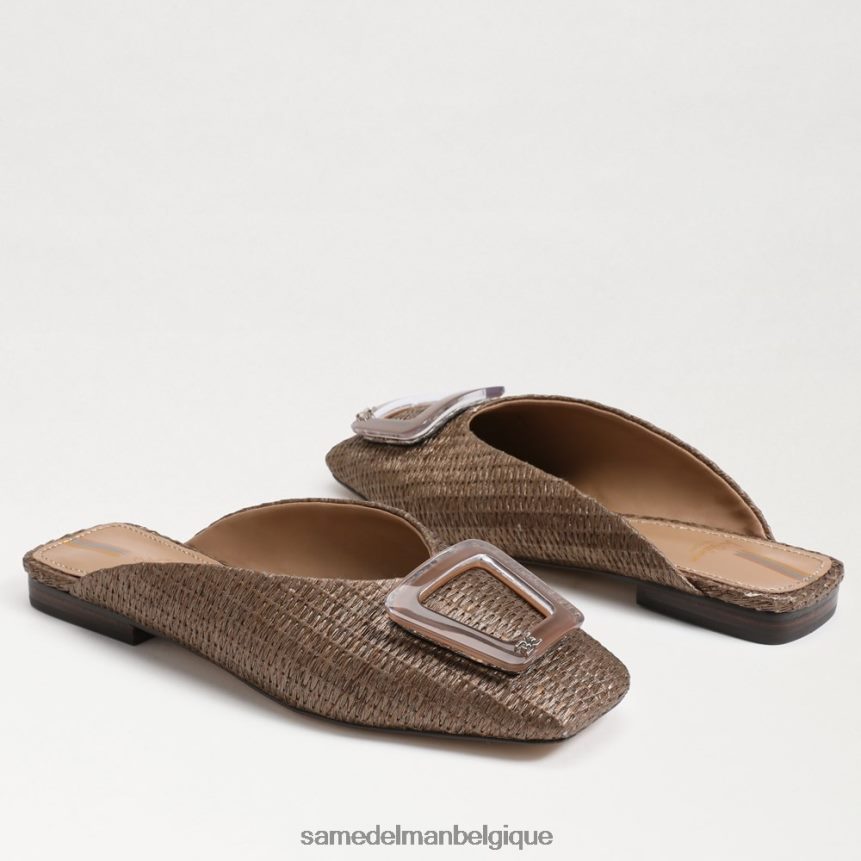 mule à boucle en lin Sam Edelman femmes café JZ0XZ0653 chaussure
