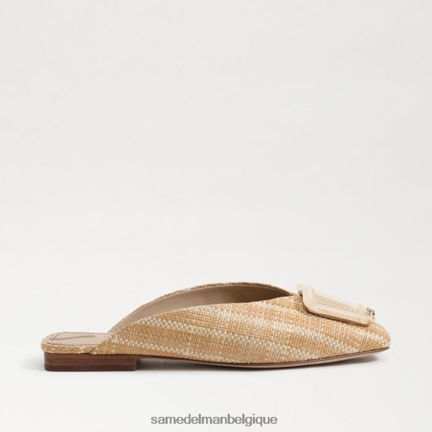 mule à boucle en lin Sam Edelman femmes naturel JZ0XZ0654 chaussure