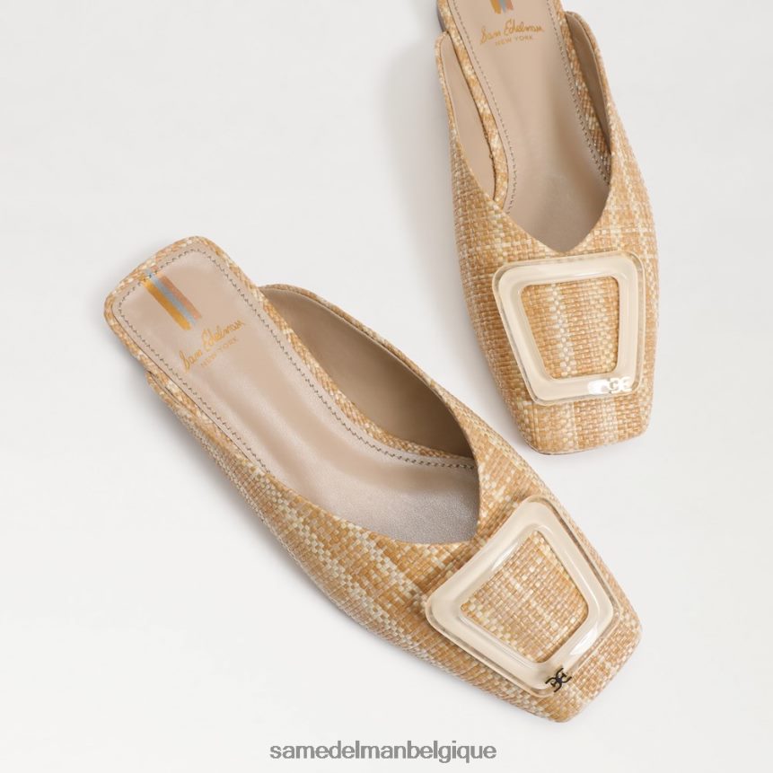 mule à boucle en lin Sam Edelman femmes naturel JZ0XZ0654 chaussure