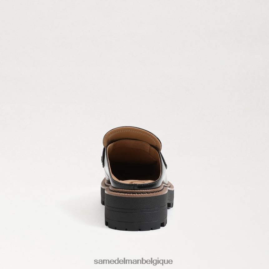 mule à semelle crantée Lennon Sam Edelman femmes Cuir noir JZ0XZ0465 chaussure