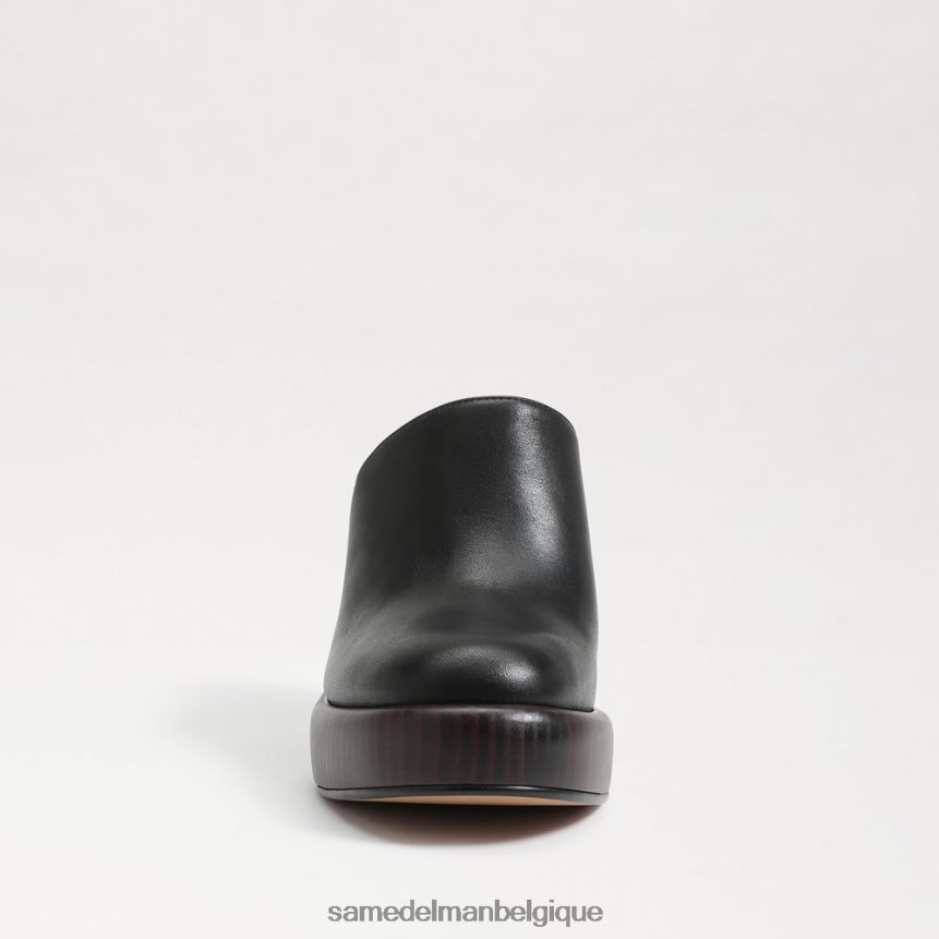 mule à talon shiloh Sam Edelman femmes Cuir noir JZ0XZ0714 chaussure
