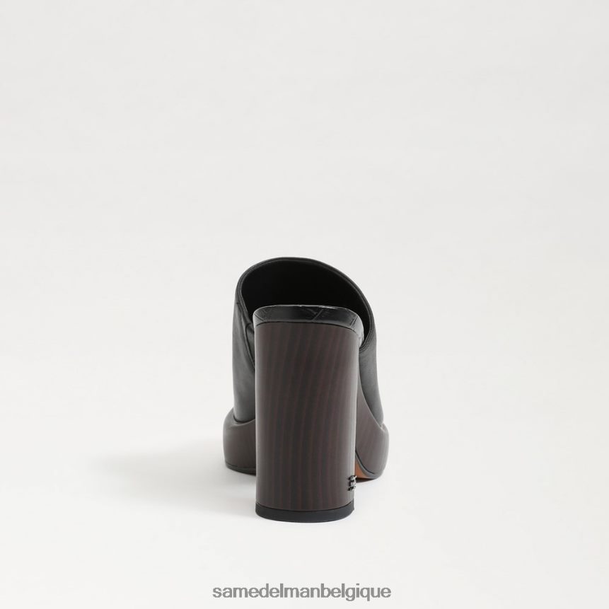 mule à talon shiloh Sam Edelman femmes Cuir noir JZ0XZ0714 chaussure