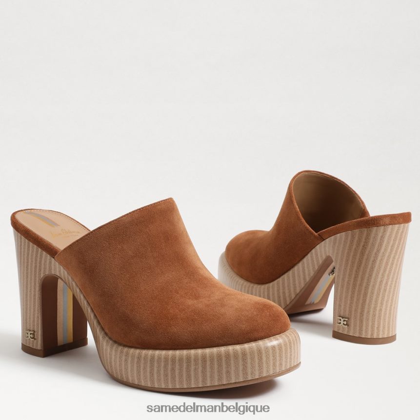 mule à talon shiloh Sam Edelman femmes marron frontière JZ0XZ0717 chaussure