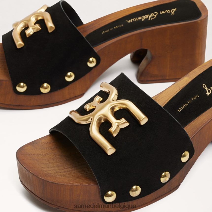 sandale mule francina Sam Edelman femmes Suède noir JZ0XZ0520 chaussure