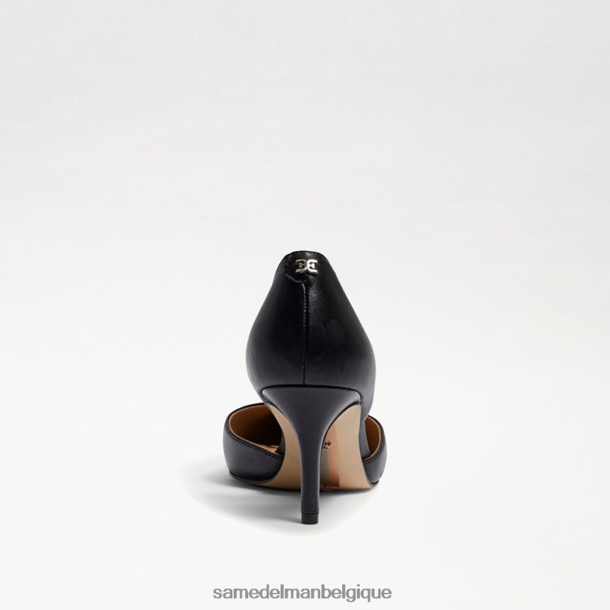 Jaina à bout pointu et petit talon Sam Edelman femmes Cuir noir JZ0XZ0550 chaussure