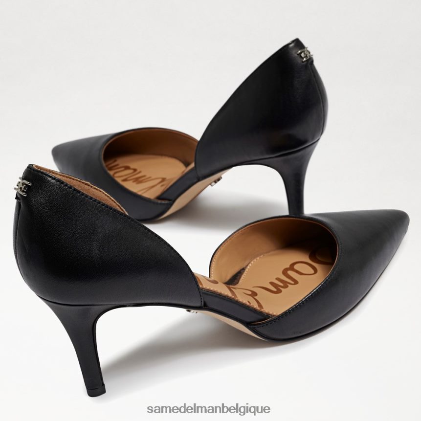 Jaina à bout pointu et petit talon Sam Edelman femmes Cuir noir JZ0XZ0550 chaussure