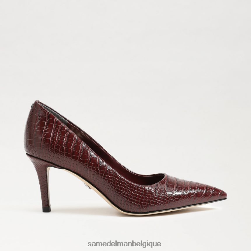 escarpin à talon chaton Vienna Sam Edelman femmes croco à la rhubarbe JZ0XZ0212 chaussure