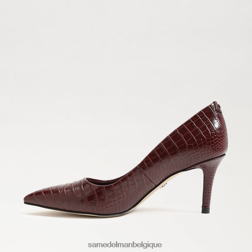 escarpin à talon chaton Vienna Sam Edelman femmes croco à la rhubarbe JZ0XZ0212 chaussure