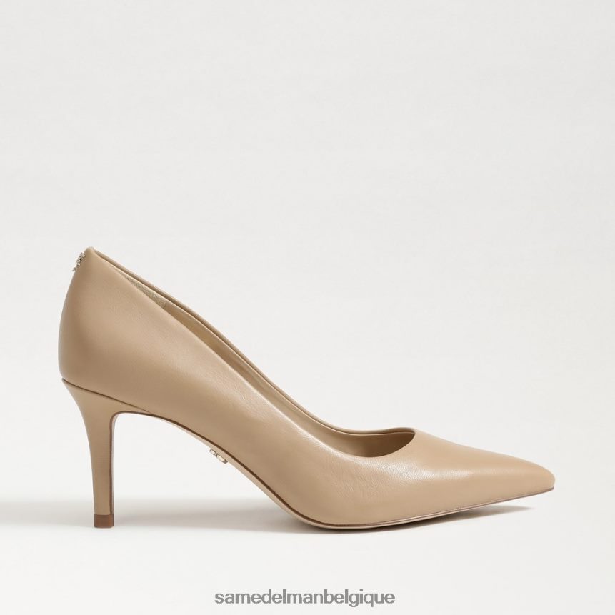 escarpin à talon chaton Vienna Sam Edelman femmes cuir beige souple JZ0XZ0208 chaussure