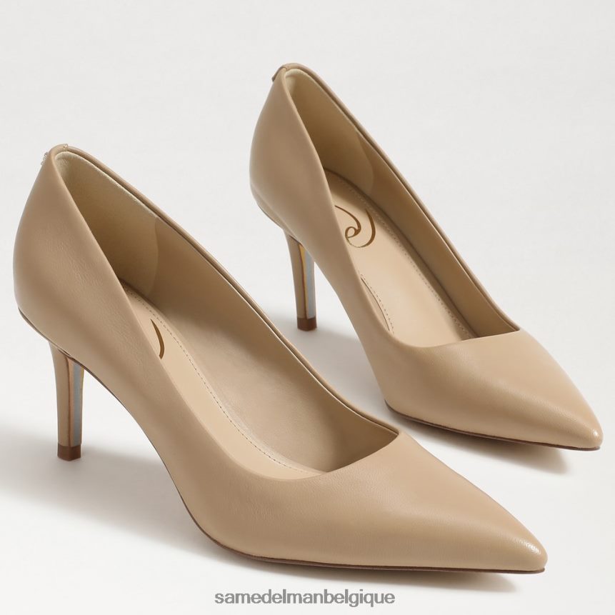 escarpin à talon chaton Vienna Sam Edelman femmes cuir beige souple JZ0XZ0208 chaussure