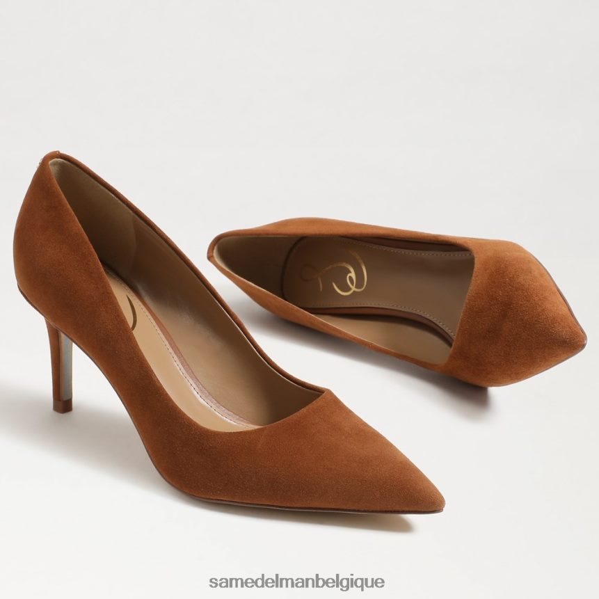 escarpin à talon chaton Vienna Sam Edelman femmes daim marron frontière JZ0XZ0210 chaussure
