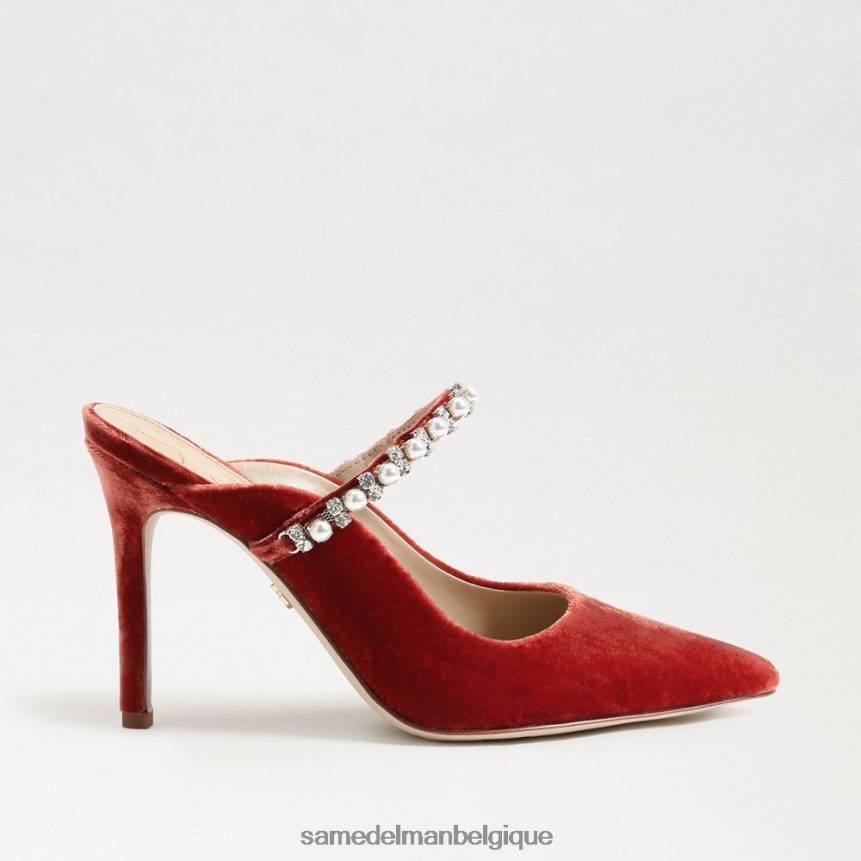 pompe mule hyland Sam Edelman femmes velours orange canyon JZ0XZ0527 chaussure