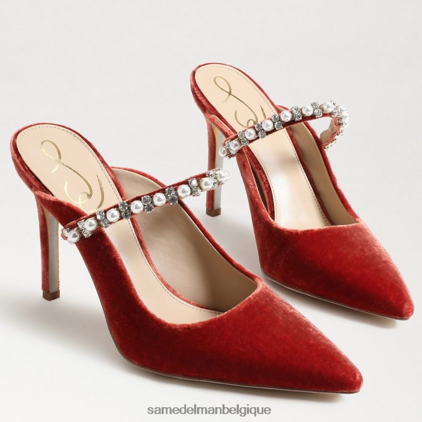pompe mule hyland Sam Edelman femmes velours orange canyon JZ0XZ0527 chaussure