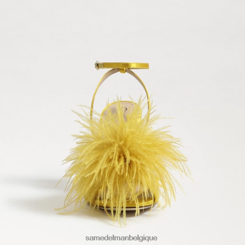 talon en plumes de Léon Sam Edelman femmes ocre satiné JZ0XZ0849 chaussure