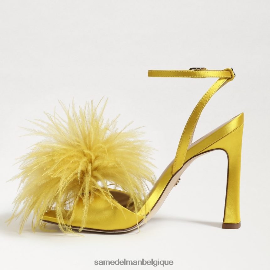 talon en plumes de Léon Sam Edelman femmes ocre satiné JZ0XZ0849 chaussure