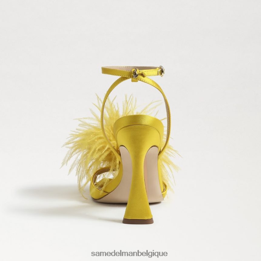 talon en plumes de Léon Sam Edelman femmes ocre satiné JZ0XZ0849 chaussure