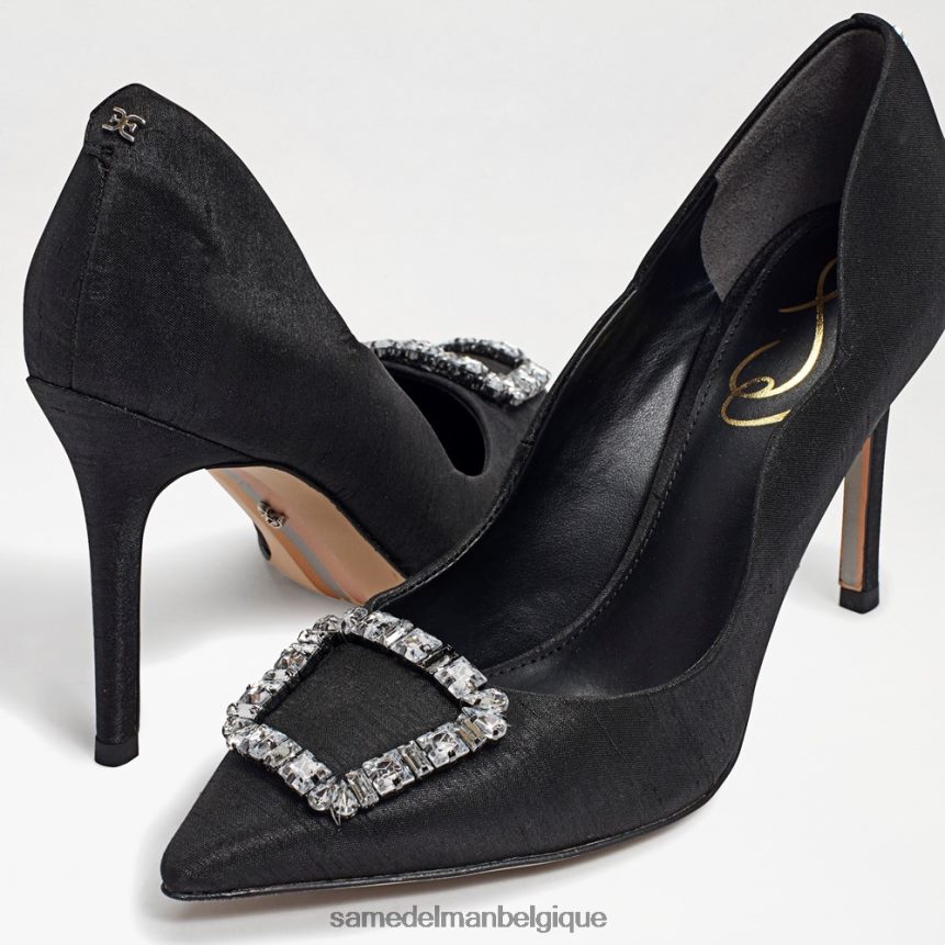 talon harriett à bout pointu Sam Edelman femmes soie noire JZ0XZ0592 chaussure