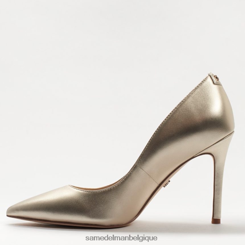 talon noisette à bout pointu Sam Edelman femmes cuir doré clair JZ0XZ0147 chaussure