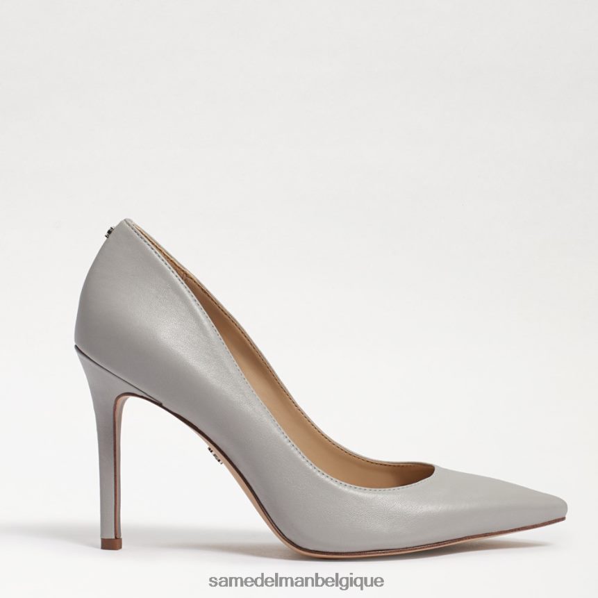 talon noisette à bout pointu Sam Edelman femmes cuir gris galet JZ0XZ0151 chaussure