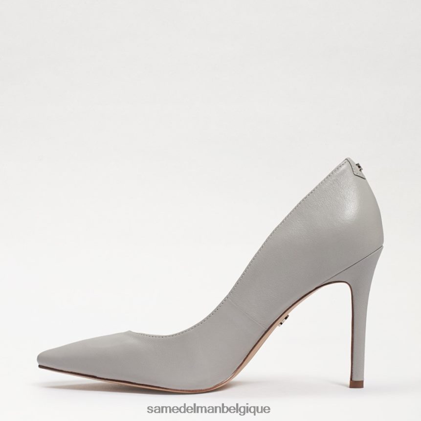 talon noisette à bout pointu Sam Edelman femmes cuir gris galet JZ0XZ0151 chaussure