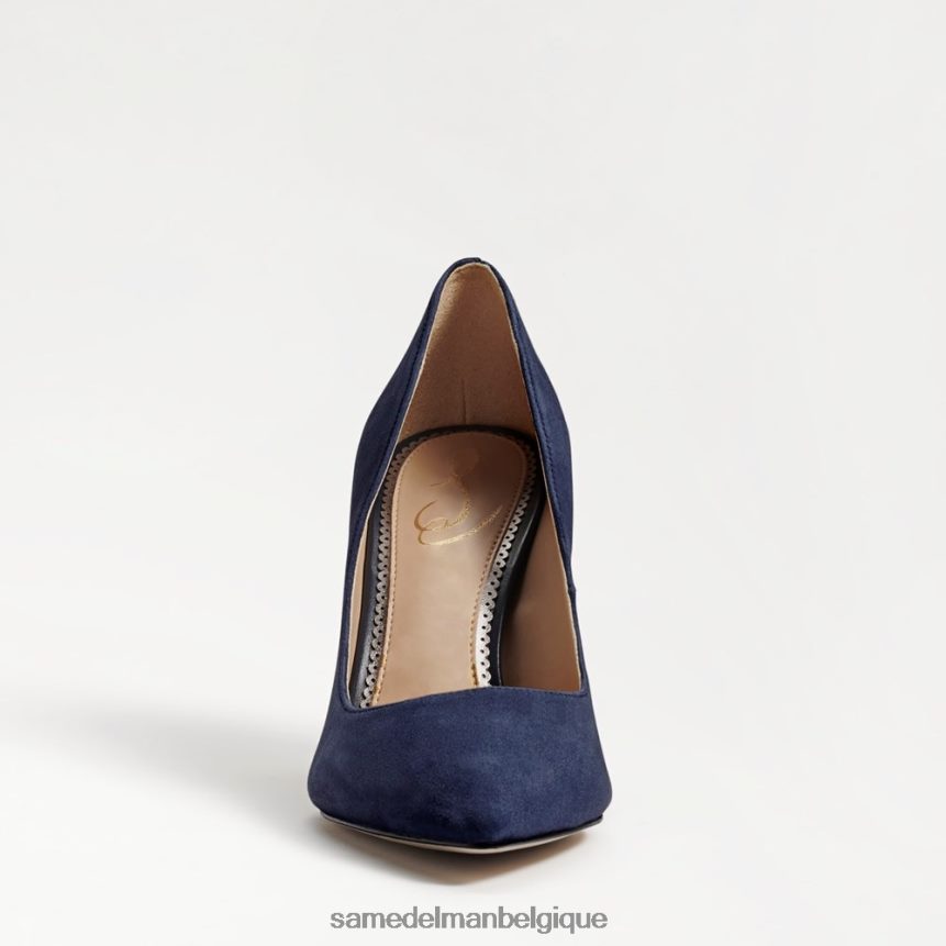 talon noisette à bout pointu Sam Edelman femmes daim bleu marine JZ0XZ0166 chaussure