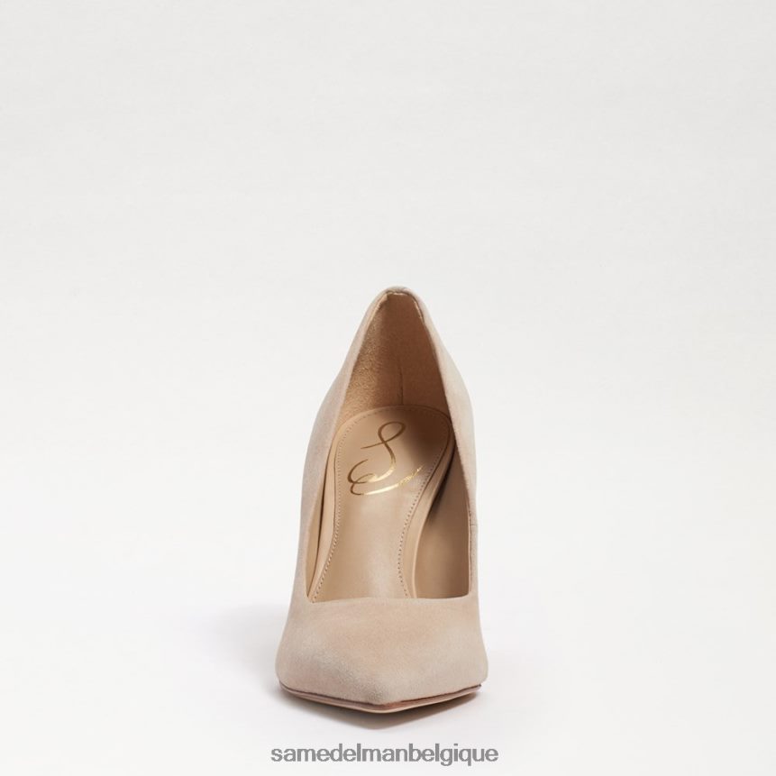 talon noisette à bout pointu Sam Edelman femmes daim cappuccino JZ0XZ0163 chaussure