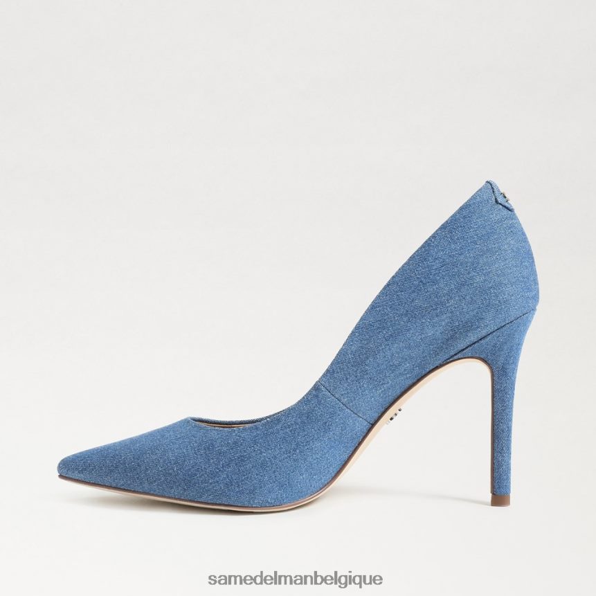 talon noisette à bout pointu Sam Edelman femmes indigo lavé JZ0XZ0141 chaussure