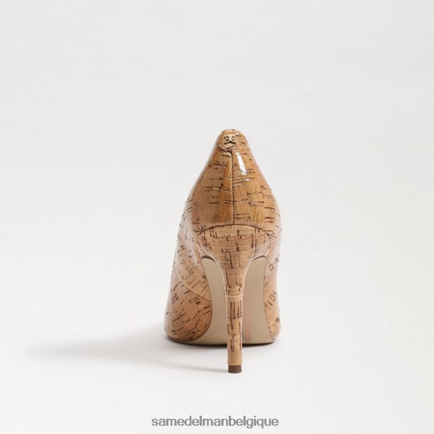 talon noisette à bout pointu Sam Edelman femmes liège naturel JZ0XZ0158 chaussure
