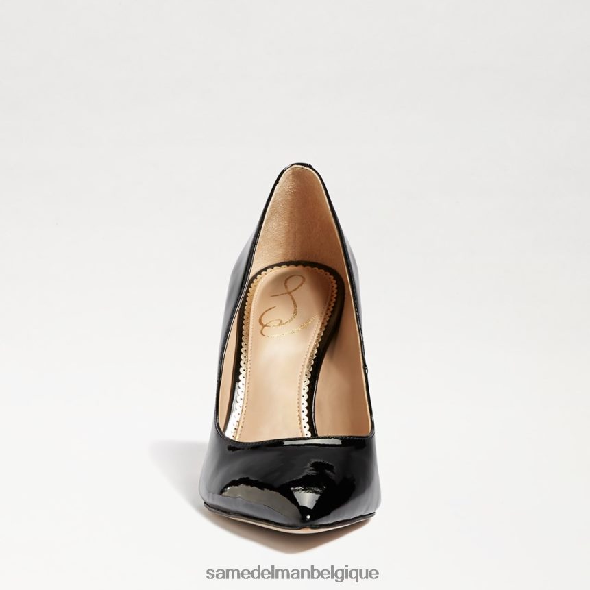 talon noisette à bout pointu Sam Edelman femmes vernis noir JZ0XZ0159 chaussure