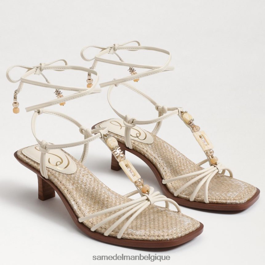 Sandale Dacie à petit talon et lanières Sam Edelman femmes ivoire moderne JZ0XZ0621 chaussure