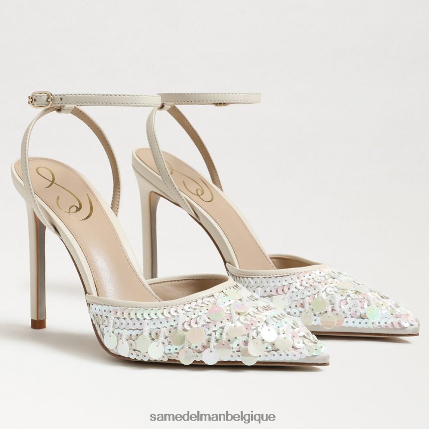 escarpin avril à bride arrière Sam Edelman femmes paillettes ivoire modernes JZ0XZ0734 chaussure