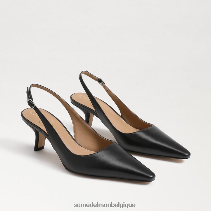 escarpin à bride arrière bianka Sam Edelman femmes Cuir noir JZ0XZ089 chaussure