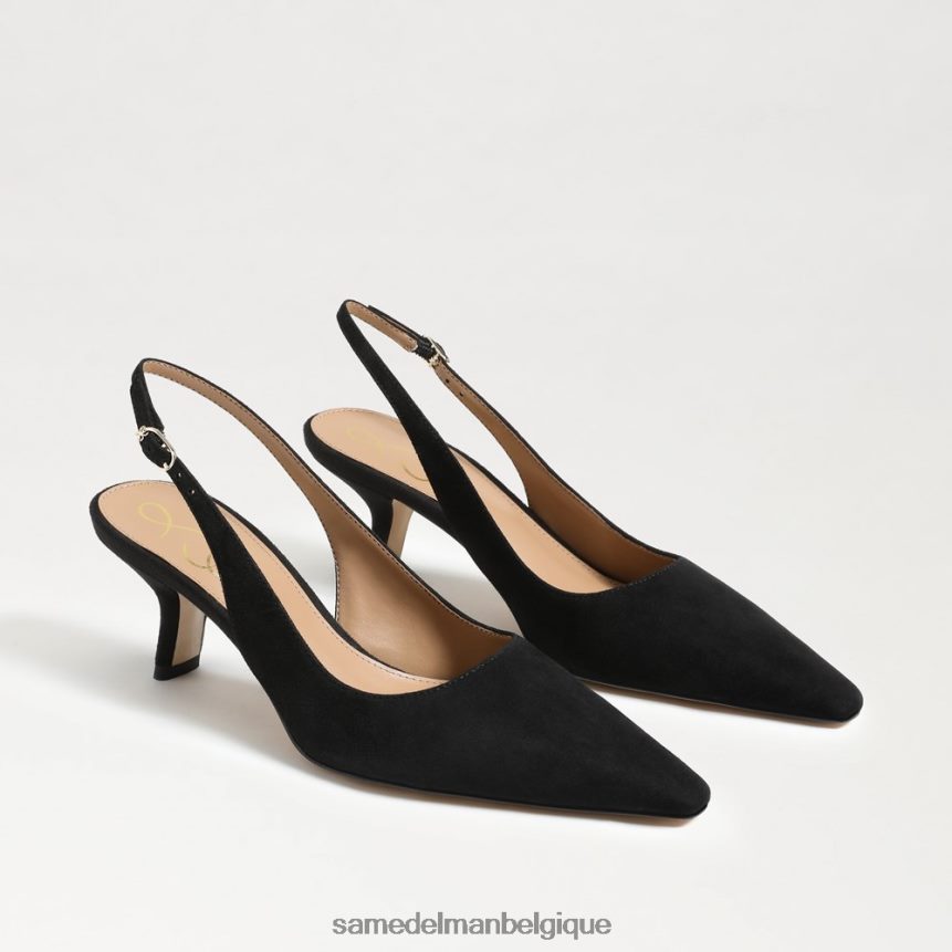 escarpin à bride arrière bianka Sam Edelman femmes Suède noir JZ0XZ097 chaussure