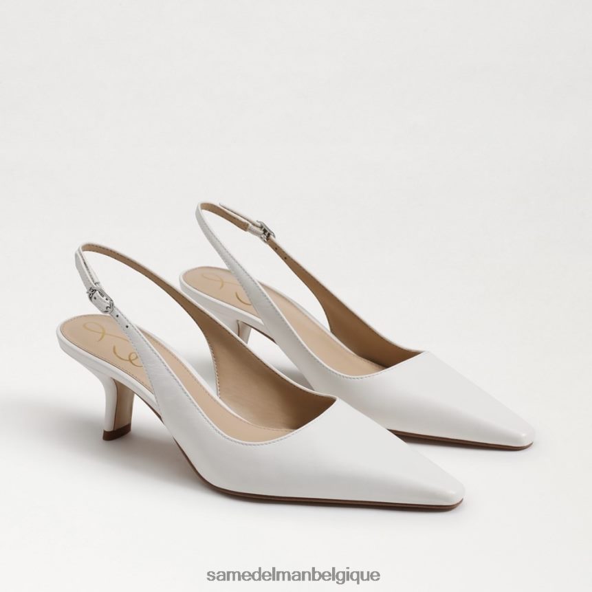 escarpin à bride arrière bianka Sam Edelman femmes blanc brillant JZ0XZ090 chaussure