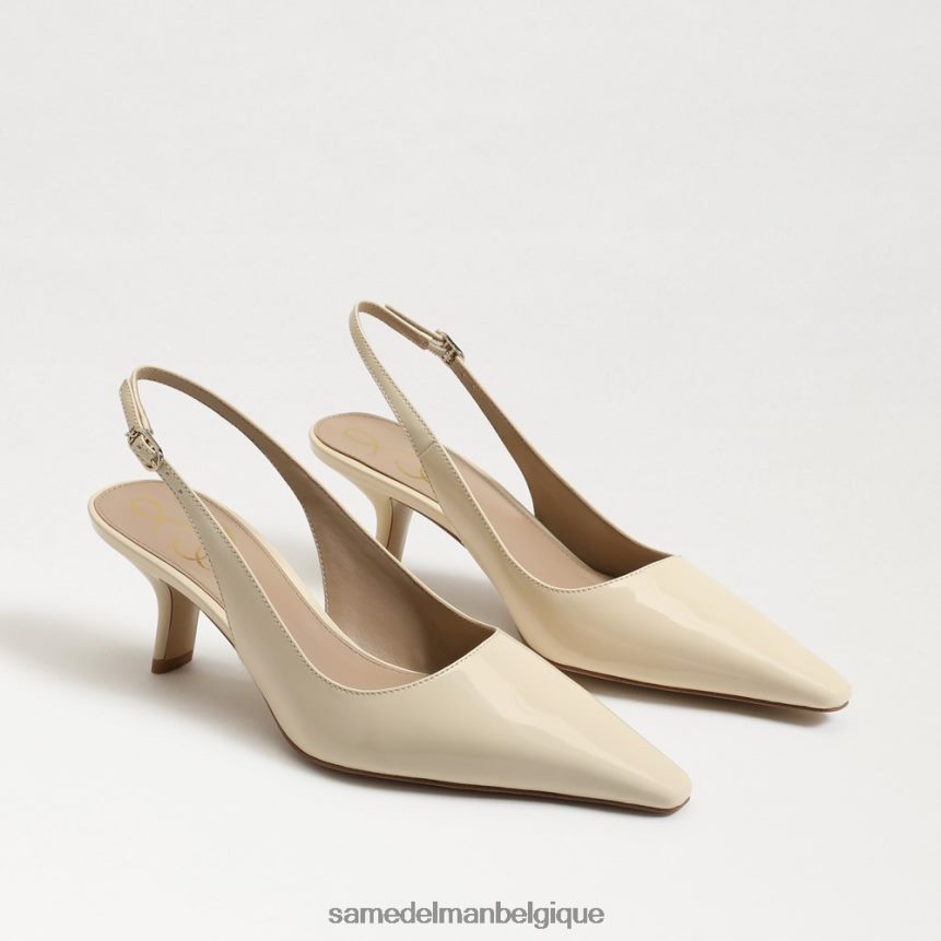 escarpin à bride arrière bianka Sam Edelman femmes brevet d'ivoire moderne JZ0XZ094 chaussure