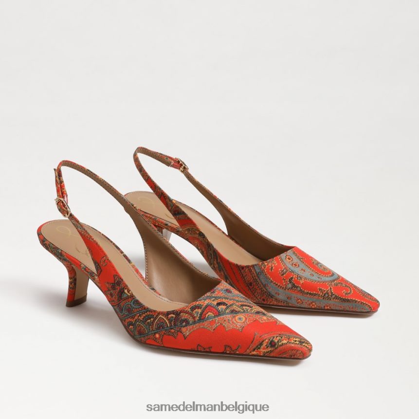 escarpin à bride arrière bianka Sam Edelman femmes coquelicot orange JZ0XZ092 chaussure