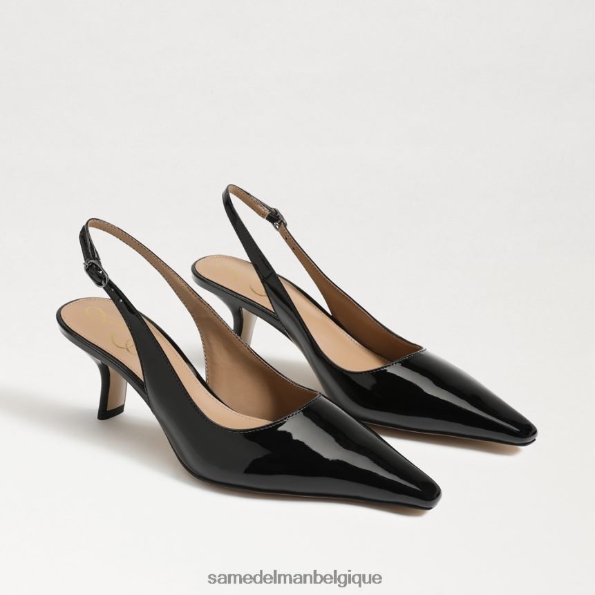 escarpin à bride arrière bianka Sam Edelman femmes vernis noir JZ0XZ093 chaussure