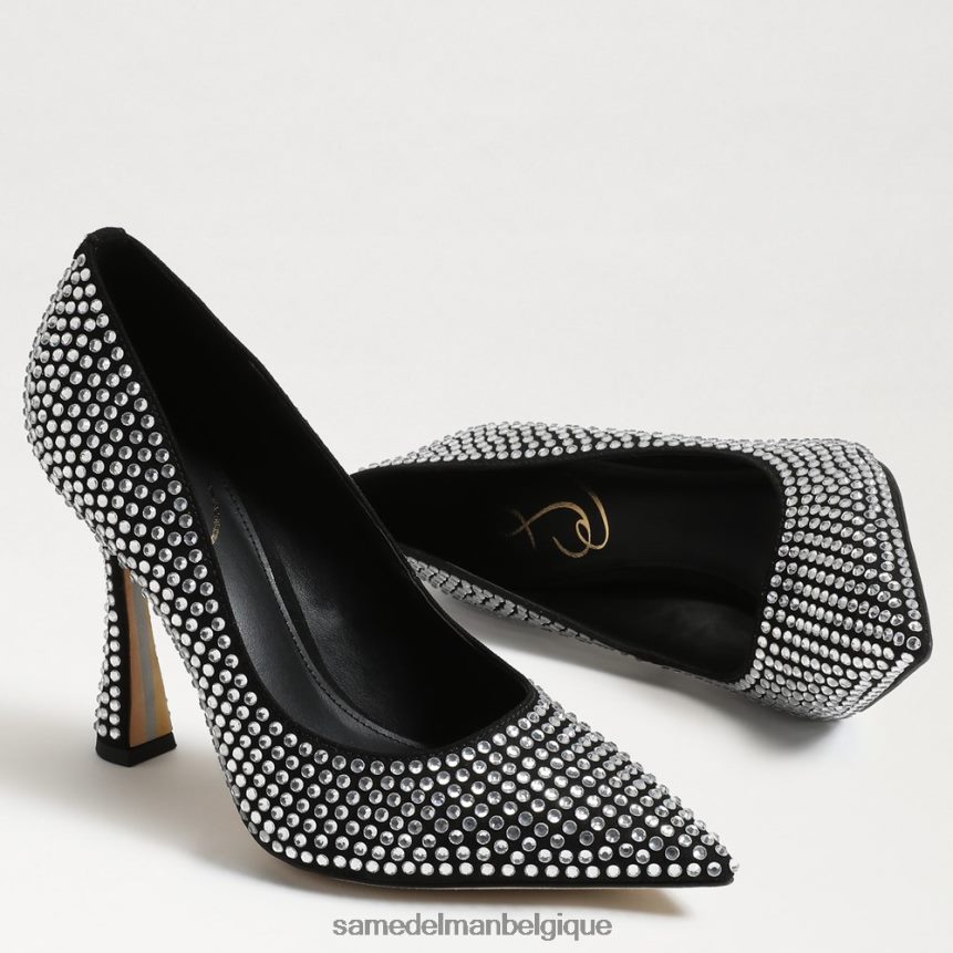 escarpin à paillettes Antonia Sam Edelman femmes Suède noir JZ0XZ0863 chaussure